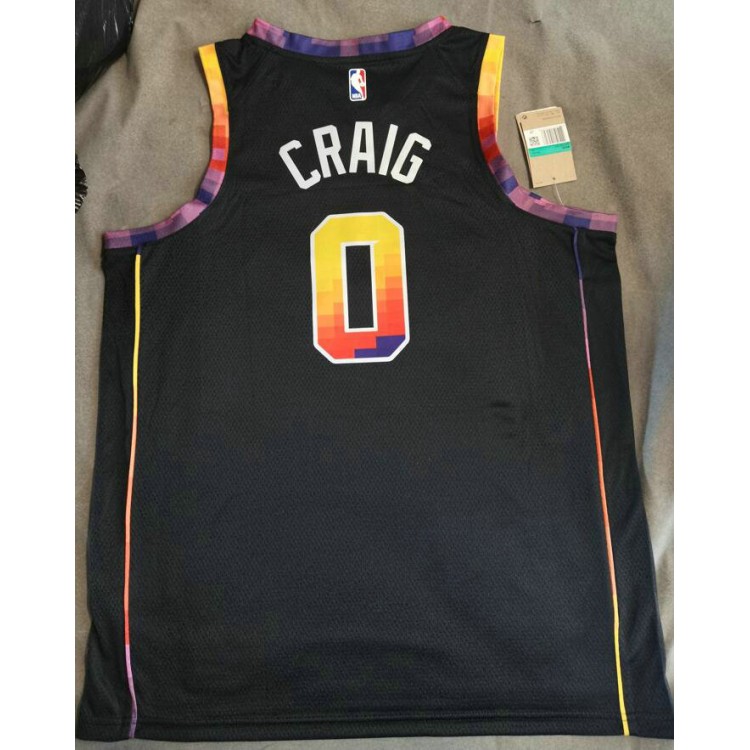 Maglia NBA 0 Craig SUNS Nero 2022-23 Statement Edition Stampato