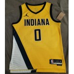 Maglia #0 Haliburton Indiana Pacers 22-23 Giallo Stampato