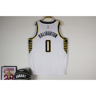 Maglia #0 Haliburton Indiana Pacers Bianco