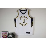 Maglia #0 Haliburton Indiana Pacers Bianco