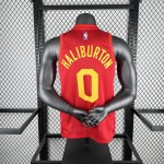 Maglia #0 Haliburton Pacers 2019-20 Vintage Rosso Stampato