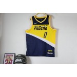 Maglia #0 Haliburton Pacers 21-22 city Blu Giallo