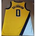 Maglia #0 Haliburton Pacers 22-23 Giallo Stampato