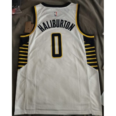 Maglia #0 Haliburton Pacers Bianco