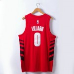 Maglia NBA 0 Lillard Blazers 22-23 Rosso Ricamato