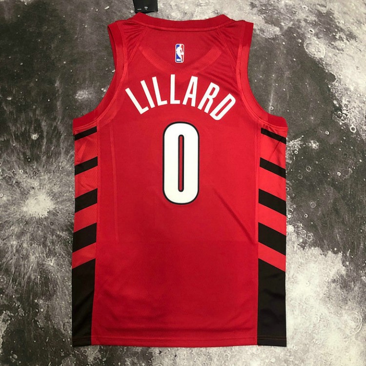 Maglia NBA 0 Lillard Blazers 22-23 statement Rosso