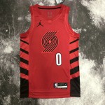 Maglia NBA 0 Lillard Blazers 22-23 statement Rosso