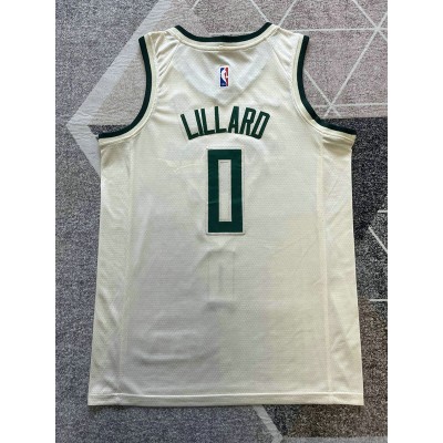 Maglia #0 Lillard Bucks 2018 city Ricamato