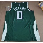 Maglia #0 Lillard Bucks 2021 city Verde