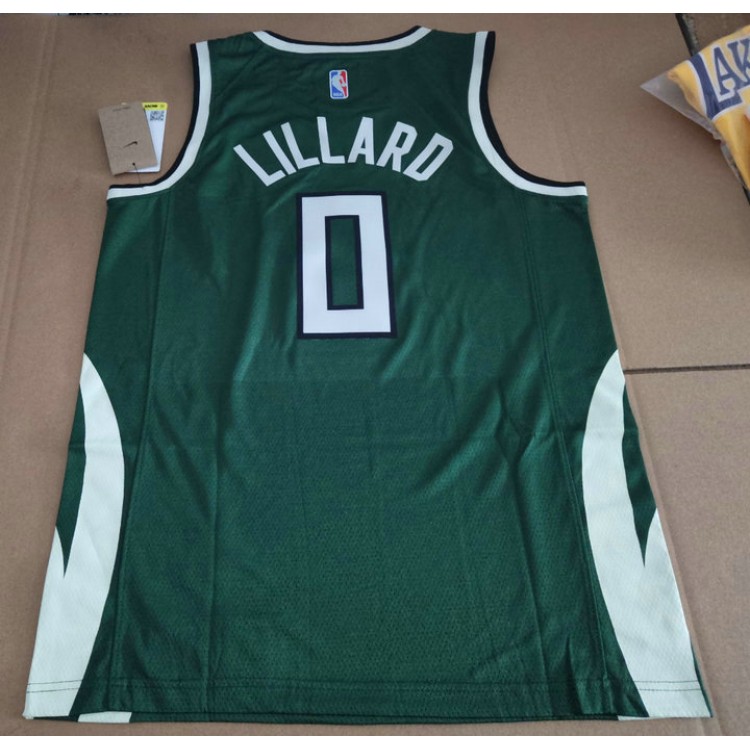 Maglia #0 Lillard Bucks 2021 city Verde