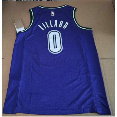 Maglia #0 Lillard Bucks 22-23 Vintage darker Viola