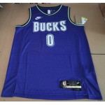 Maglia #0 Lillard Bucks 22-23 Vintage darker Viola