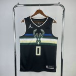 Maglia #0 Lillard Milwaukee Bucks Nero