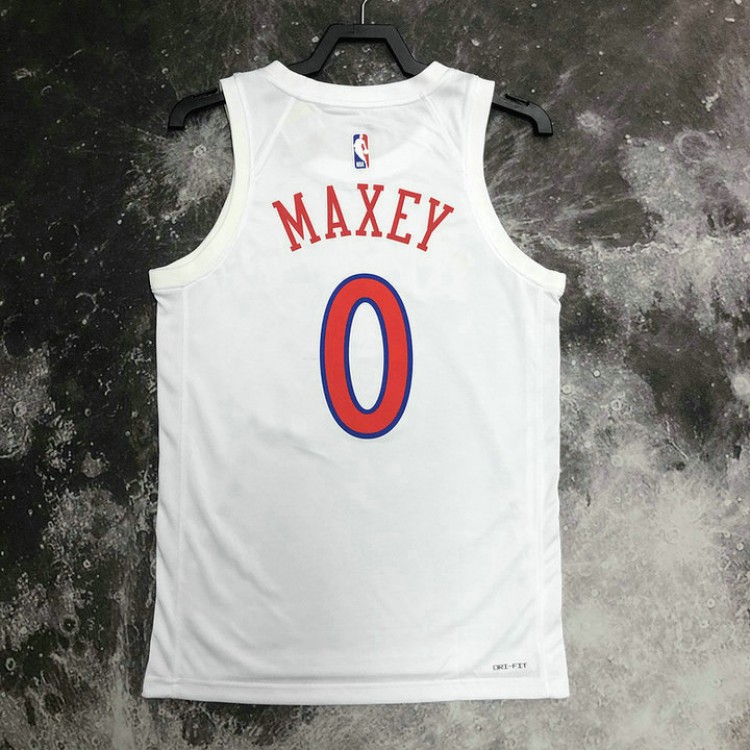 Maglia #0 Maxey 76ers 22-23 city Stampato