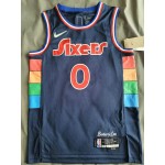 Maglia #0 Maxey 76ers 75th Anniversary Diamond Blu Swingman