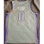 Maglia NBA 0 Monk Sacramento Kings 22-23 city Grigio con Toppe Stampato