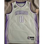 Maglia NBA 0 Monk Sacramento Kings 22-23 city Grigio con Toppe Stampato