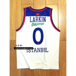 Maglia 0 Shane Larkin Anadolu Efes Istanbul Euroleague Home Bianco Uomo