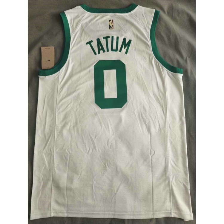 Maglia #0 Tatum Celtics 75th Anniversary Bianco Stampato