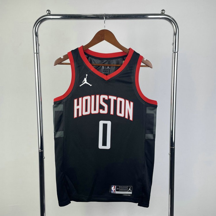 Maglia NBA 0 Westbrook Houston Rockets 23-24 statement Nero