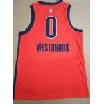 Maglia NBA 0 Westbrook OKC Thunder Arancione