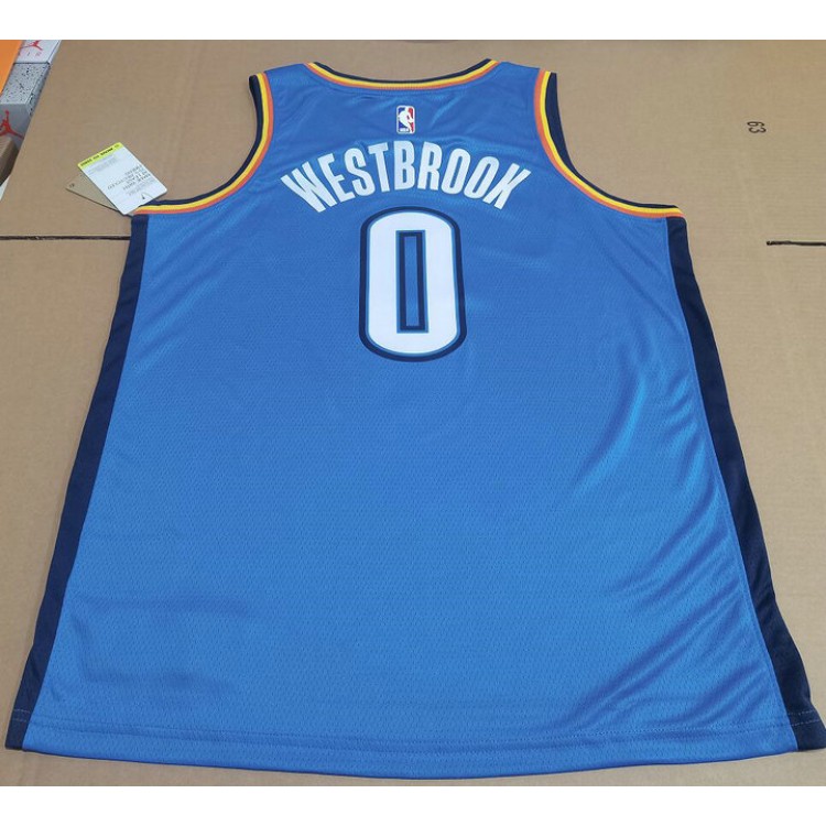 Maglia 0 Westbrook Oklahoma City Thunder Okc Blu