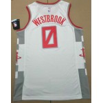 Maglia NBA 0 Westbrook Rockets 19-20 City Bianco Stampato