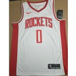 Maglia NBA 0 Westbrook Rockets 2019 Bianco Stampato