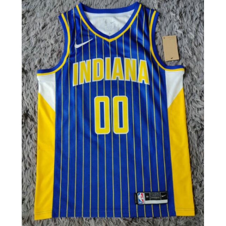 Maglia #00 Bennedict Mathurin Pacers 20-21 city Blu Stampato