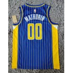 Maglia #00 Bennedict Mathurin Pacers 20-21 city Blu Stampato