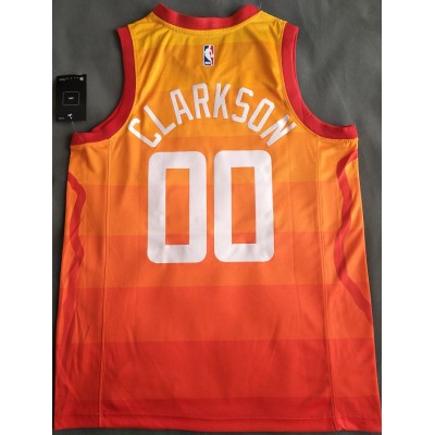 Maglia NBA 00 Clarkson Utah Jazz 2018-19 city Arancione