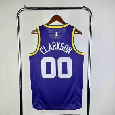 Maglia NBA 00 Clarkson Utah Jazz Retro Viola