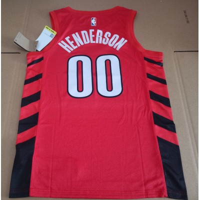 Maglia NBA 00 Henderson Blazers 22-23 statement Rosso