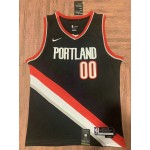 Maglia NBA 00 Henderson Portland Trail Blazers Nero Ricamato