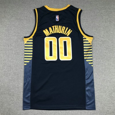 Maglia #00 Mathurin Indiana Pacers 22-23 Blu Ricamato