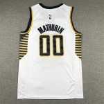 Maglia #00 Mathurin Pacers 22-23 Bianco Ricamato