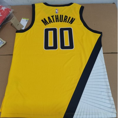 Maglia #00 Mathurin Pacers 22-23 Giallo Stampato