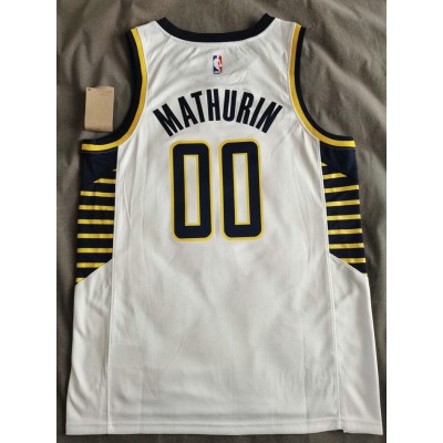 Maglia #00 Mathurin Pacers Bianco