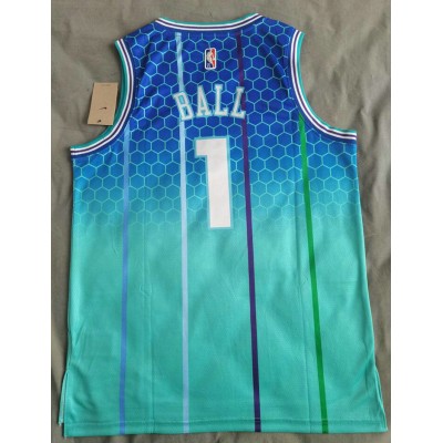 Maglia #1 Ball Hornets 21-22 city Blu con diamond logo