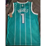 Maglia #1 Bogues Hornets Blu Personalizzato Stampato