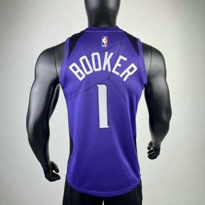 Maglia NBA 1 Booker Phoenix Suns 2018 city Viola Stampato