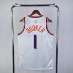 Maglia NBA 1 Booker Phoenix Suns 23-24 Association Bianco