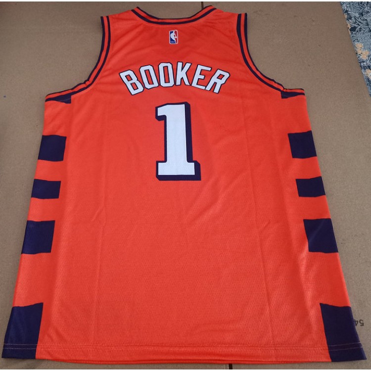 Maglia NBA 1 Booker Phoenix Suns fashion design Arancione Stampato