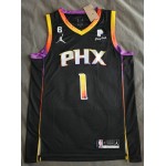 Maglia NBA 1 Booker Phoenix Suns Nero 2022-23 Statement Edition Stampato