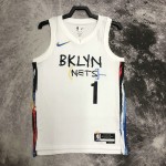 Maglia #1 Bridges Brooklyn Nets 22-23 city Bianco