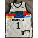 Maglia NBA 1 Edwards Timberwolves 2022-23 city Ricamato