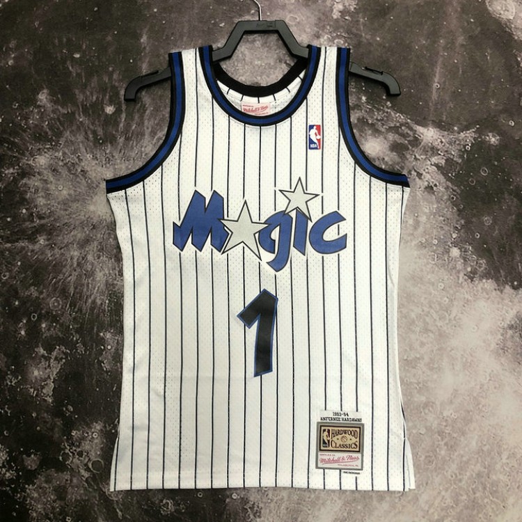 Maglia #1 Hardaway Orlando Magic Vintage Bianco Stampato