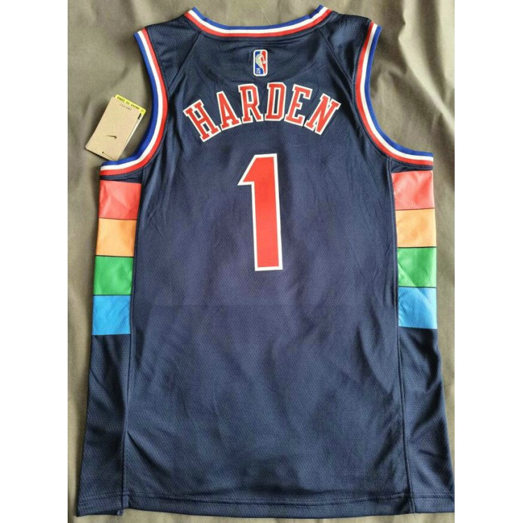 Maglia #1 Harden 76ers 21-22 city Blu