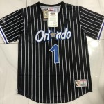 Maglia 1 Mcgrady Magic Hardwood Classics Manica Corta Nero