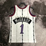 Maglia #1 Mcgrady Raptors Vintage Bianco Stampato